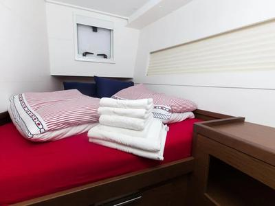 Cabin on Marinero, a Lagoon 40 catamaran at Lavreotiki Municipal Unit, Greece