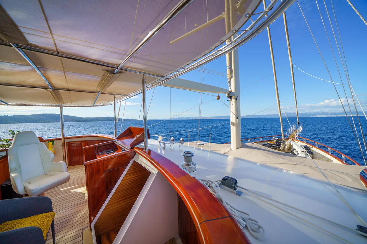 Deck of Son De Mar, a Unknown Son De Mar yacht at Split, Croatia