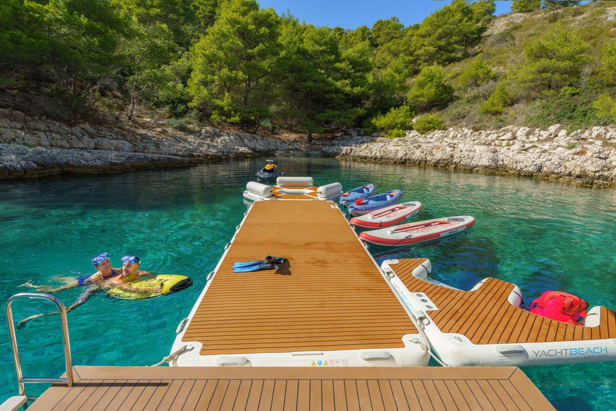 Deck of Son De Mar, a Unknown Son De Mar yacht at Split, Croatia