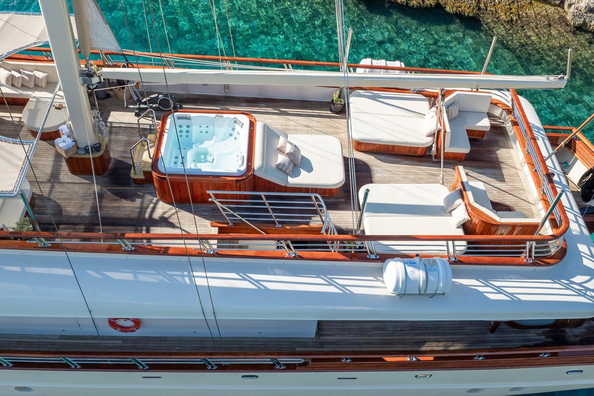 Deck of Son De Mar, a Unknown Son De Mar yacht at Split, Croatia