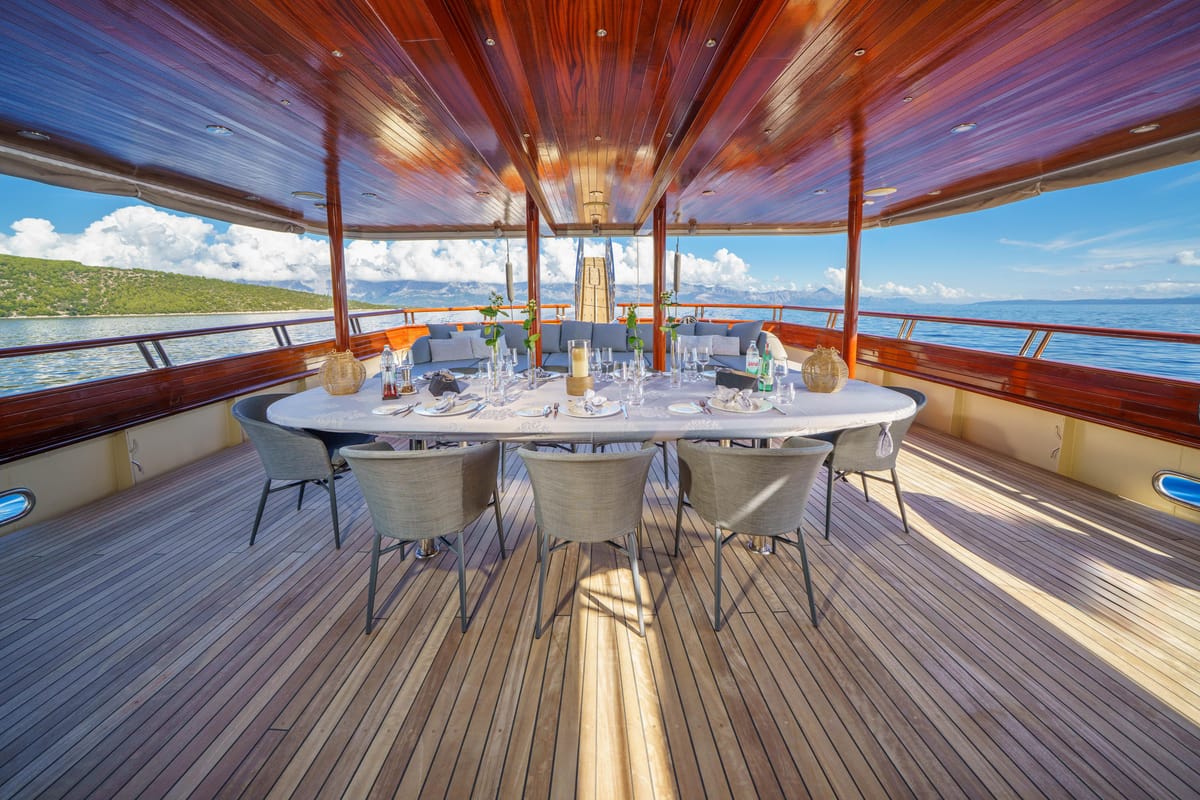 Deck of Son De Mar, a Unknown Son De Mar yacht at Split, Croatia