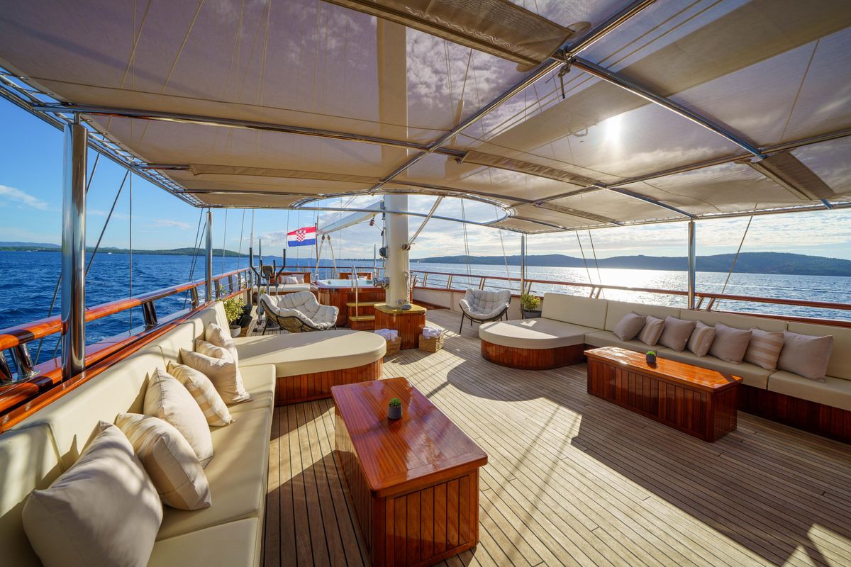 Deck of Son De Mar, a Unknown Son De Mar yacht at Split, Croatia