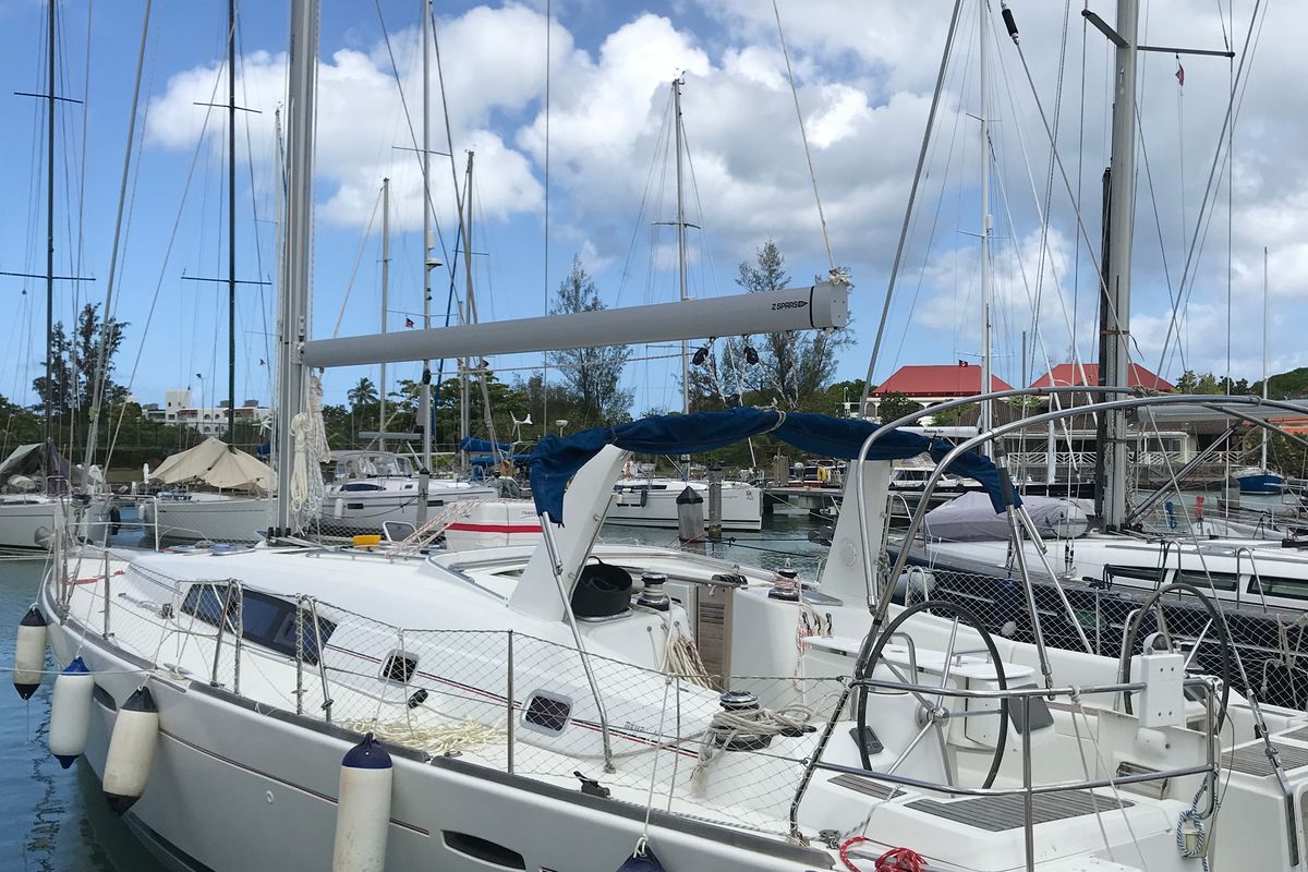 Exterior view of Anchorman, a Beneteau Oceanis 50 sailboat at Municipal Unit of Ellomenos, Greece
