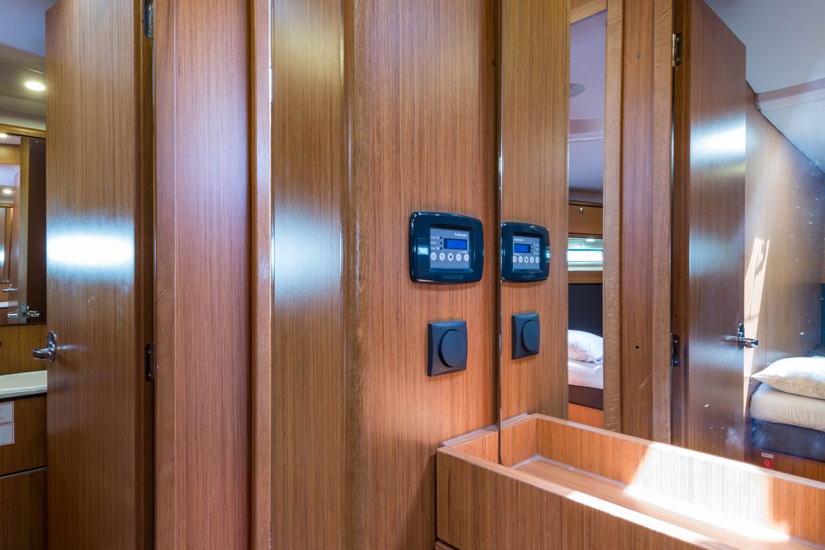 Breathless, a Bavaria Cruiser 56 sailboat at Municipal Unit of Lefkada, Greece