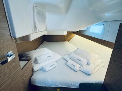Cabin on ATLA, a Elan Impression 40 sailboat at Novi Vinodolski, Croatia