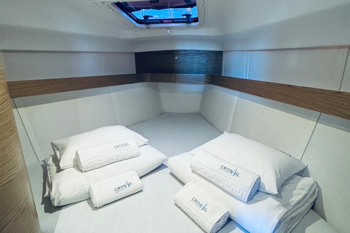 Cabin on ATLA, a Elan Impression 40 sailboat at Novi Vinodolski, Croatia