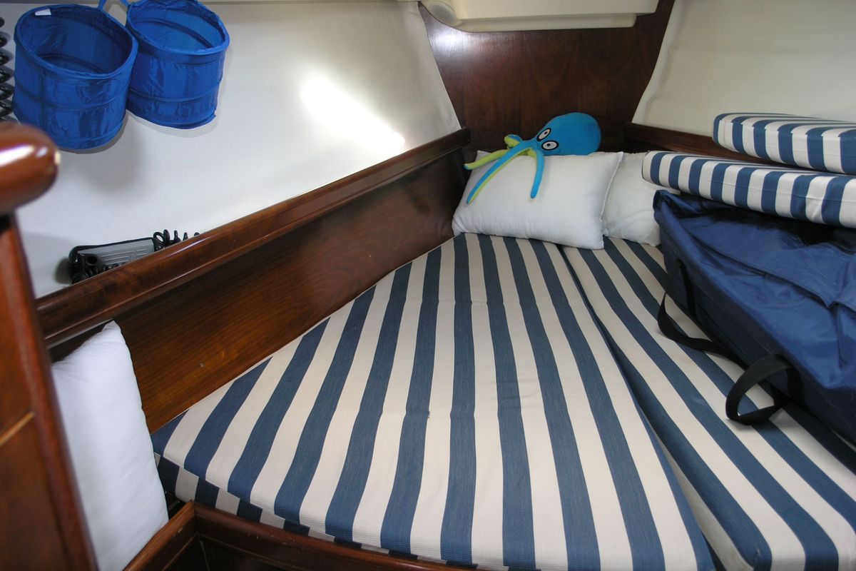 Cabin on Ouranos, a Beneteau Oceanis 381 sailboat at Municipal Unit of Lefkada, Greece