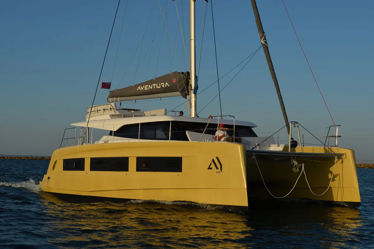 Exterior view of Good Luck, a Aventura Catamarans Aventura 45 catamaran at Grimaud, France