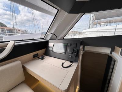 Cockpit of Good Luck, a Aventura Catamarans Aventura 45 catamaran at Grimaud, France