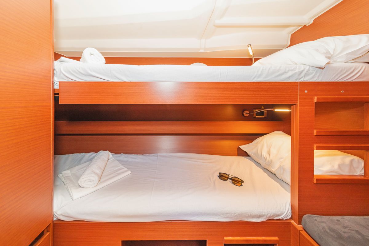 Cabin on El Grande, a Hanse Yachts Hanse 508 sailboat at Municipal Unit of Rhodes, Greece
