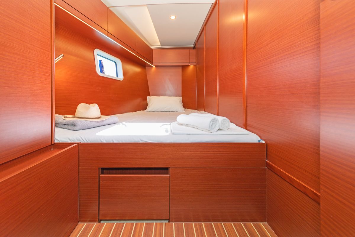 Cabin on El Grande, a Hanse Yachts Hanse 508 sailboat at Municipal Unit of Rhodes, Greece