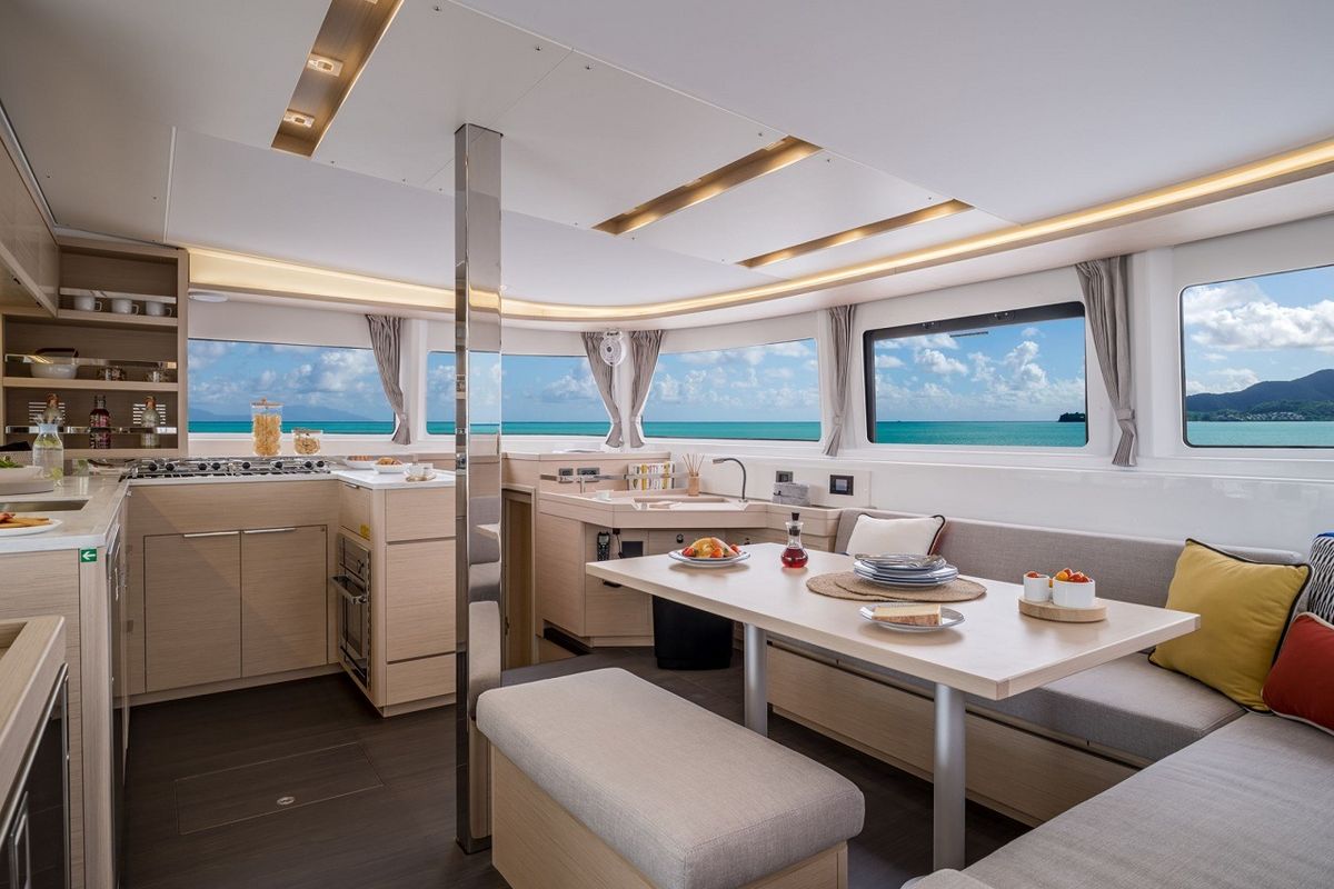 Galley of Paradise, a Lagoon 46 catamaran at Grad Trogir, Croatia