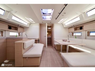 Salon of Orsa 4, a Beneteau Oceanis 51.1 sailboat at Cannigione, Italy