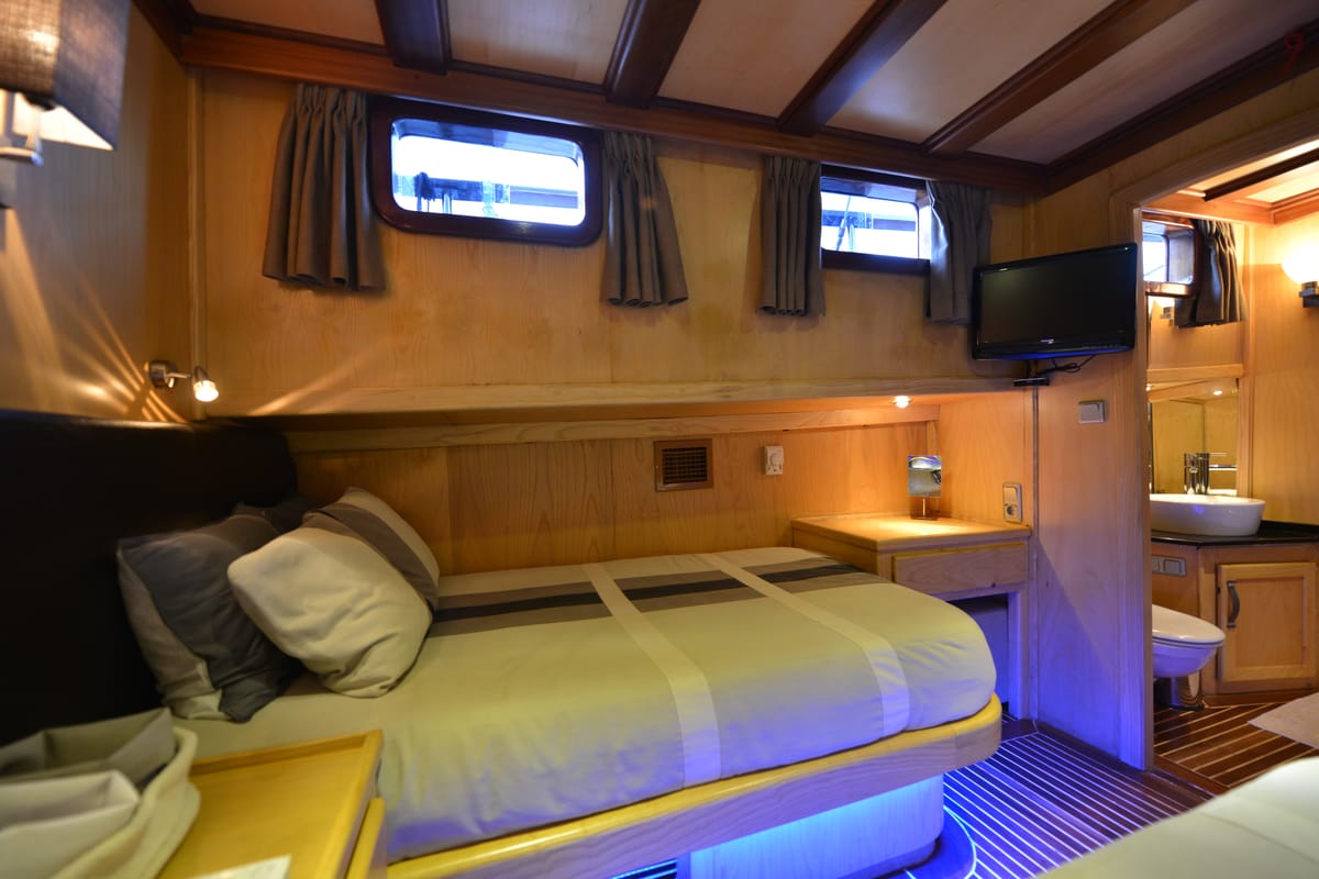 Cabin on Derin Deniz, a Gulet Gulet gulet at Marmaris, Turkey