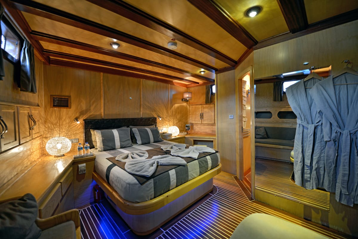 Cabin on Derin Deniz, a Gulet Gulet gulet at Marmaris, Turkey