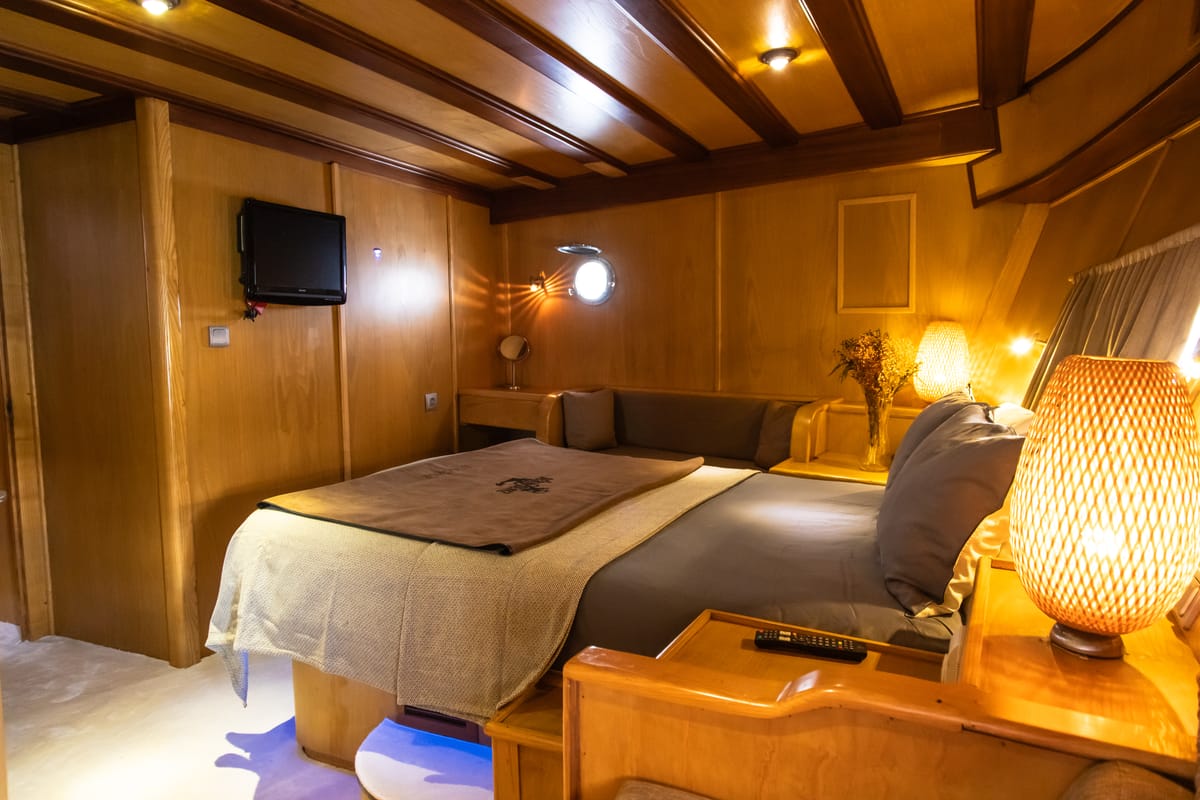 Cabin on Derin Deniz, a Gulet Gulet gulet at Marmaris, Turkey