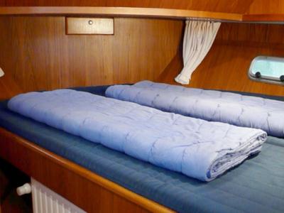 Cabin on Drait 132, a De Drait Renal 36 motorboat at Drachten, Netherlands