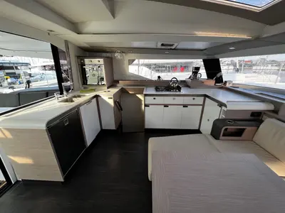 Galley of Santa Maria, a Fountaine Pajot Elba 45 catamaran at Općina Sukošan, Croatia