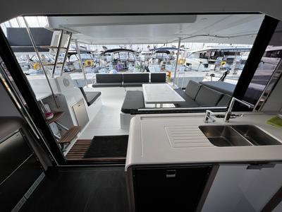 Salon of Santa Maria, a Fountaine Pajot Elba 45 catamaran at Općina Sukošan, Croatia