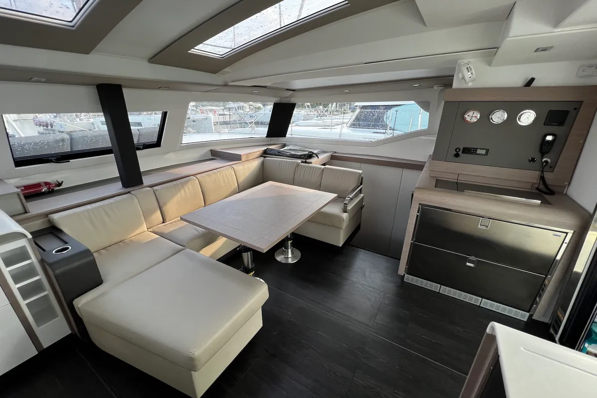 Salon of Santa Maria, a Fountaine Pajot Elba 45 catamaran at Općina Sukošan, Croatia