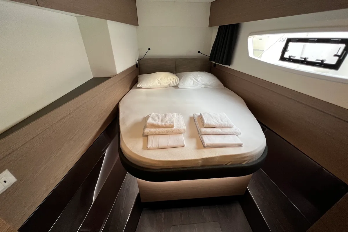 Cabin on Santa Maria, a Fountaine Pajot Elba 45 catamaran at Općina Sukošan, Croatia