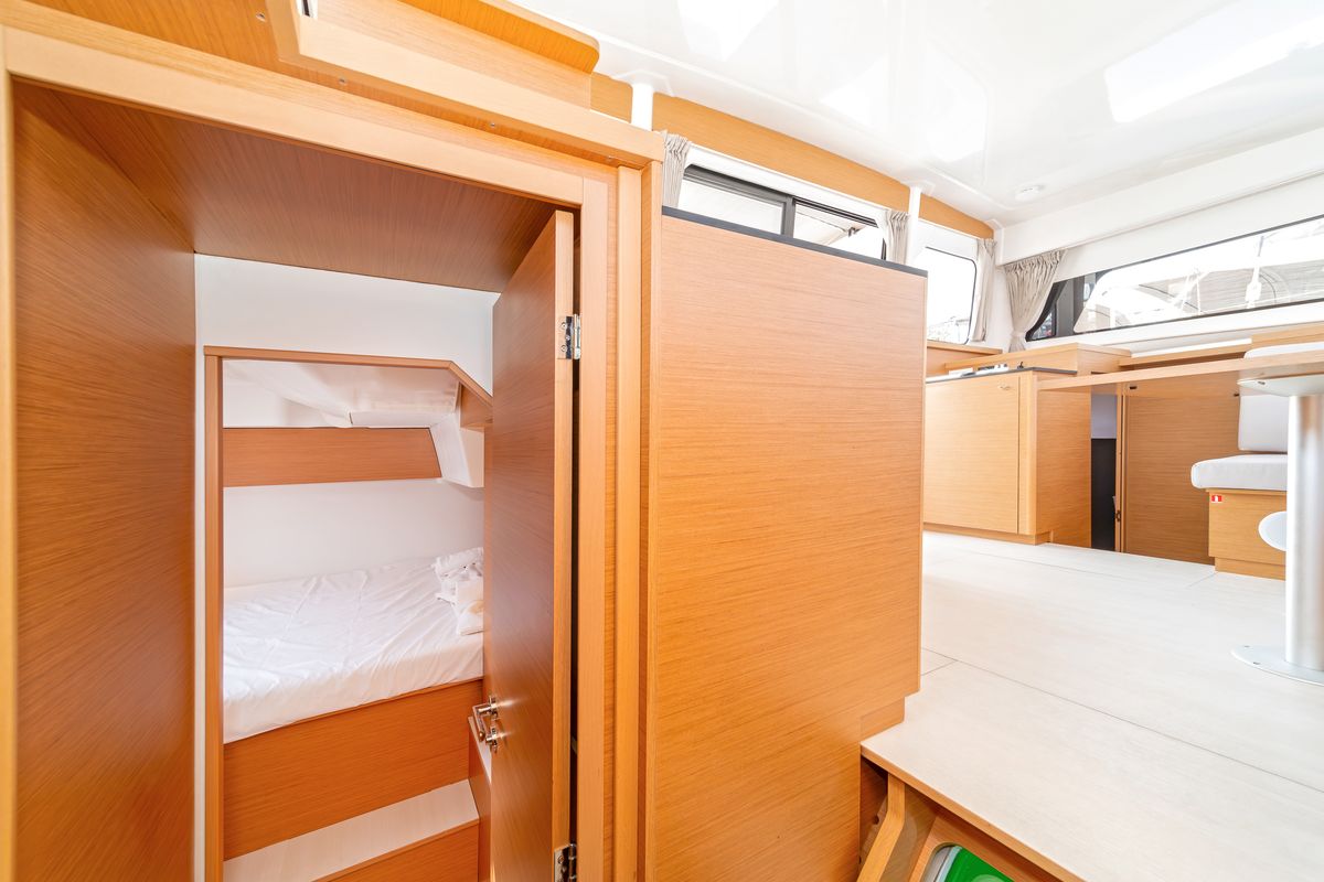 Cabin on Luna, a Excess 11 catamaran at Gouvia, Greece