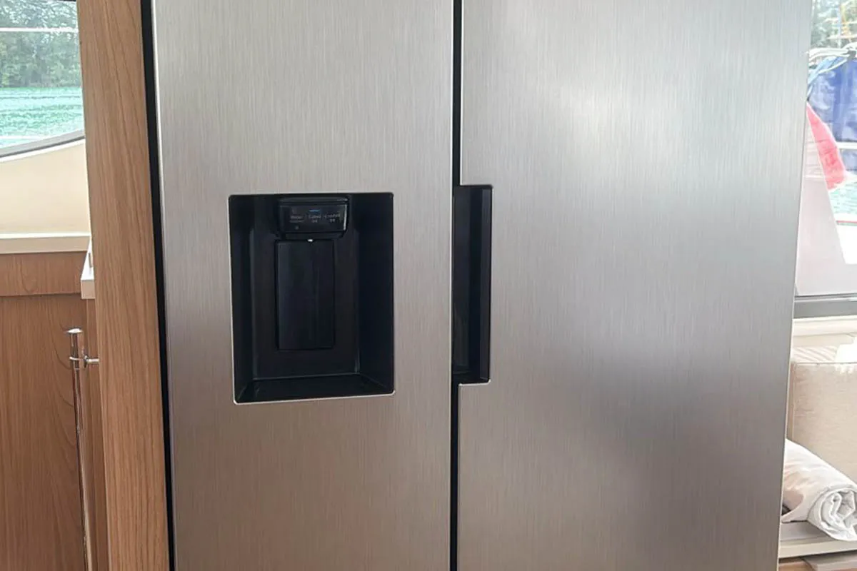Galley of Neo, a Bali 4.4 catamaran at Seychelles, Eden Island Marina, Seychelles