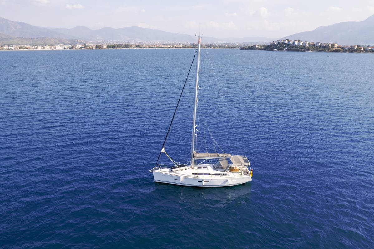 Exterior view of Daphne-S, a Dufour 405 GL sailboat at Fethiye, Turkey