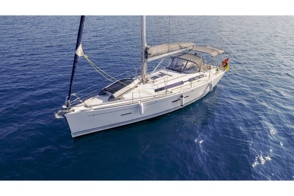 Exterior view of Daphne-S, a Dufour 405 GL sailboat at Fethiye, Turkey