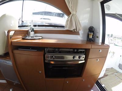 Galley of Lumar, a Beneteau Antares 30 motorboat at Split, Croatia