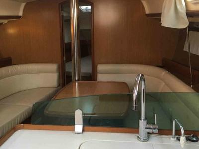 Salon of Sofia, a Jeanneau Sun Odyssey 39i sailboat at Preveza, Greece