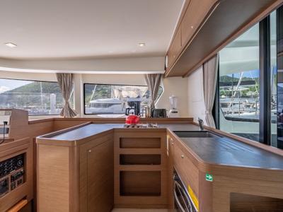 Galley of Arctic Fantasy II, a Lagoon 42 catamaran at Road Town, British Virgin Islands
