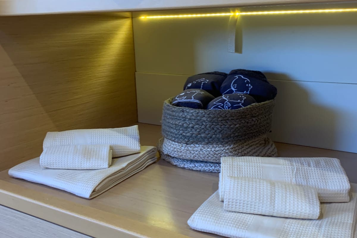 Cabin on GOA 10, a Lagoon 52 catamaran at Santa Eulària des Riu, Spain