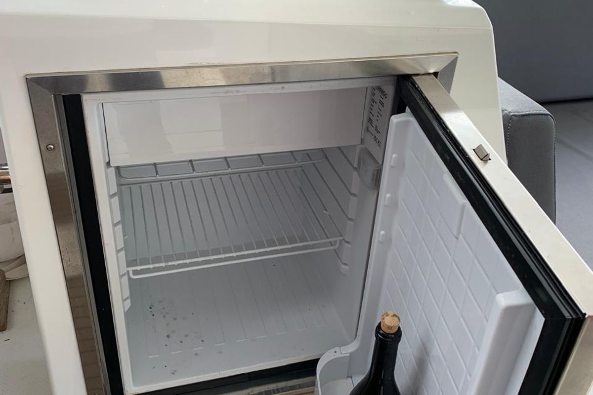 Galley of My Precious ''E'', a Fountaine Pajot Aura 51 catamaran at Municipal Unit of Ellomenos, Greece