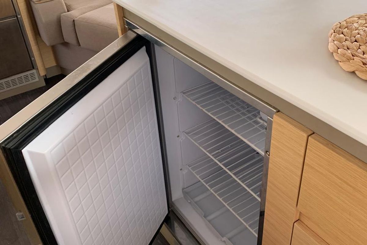 Galley of My Precious ''E'', a Fountaine Pajot Aura 51 catamaran at Municipal Unit of Ellomenos, Greece