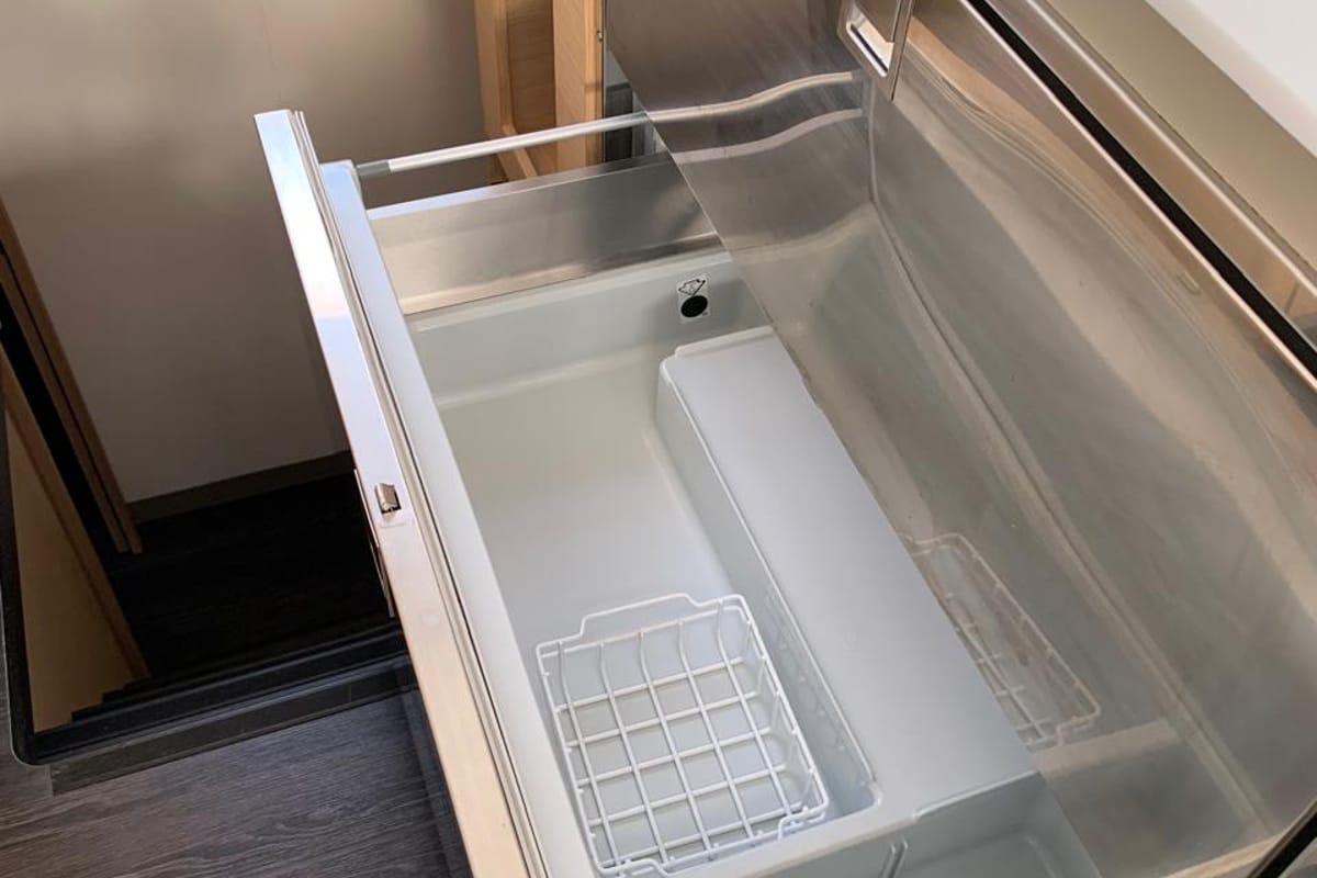 Galley of My Precious ''E'', a Fountaine Pajot Aura 51 catamaran at Municipal Unit of Ellomenos, Greece