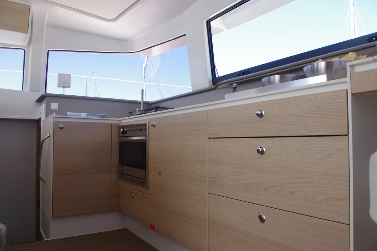 Hogwarts, a Bali 4.3 catamaran at Olbia, Italy