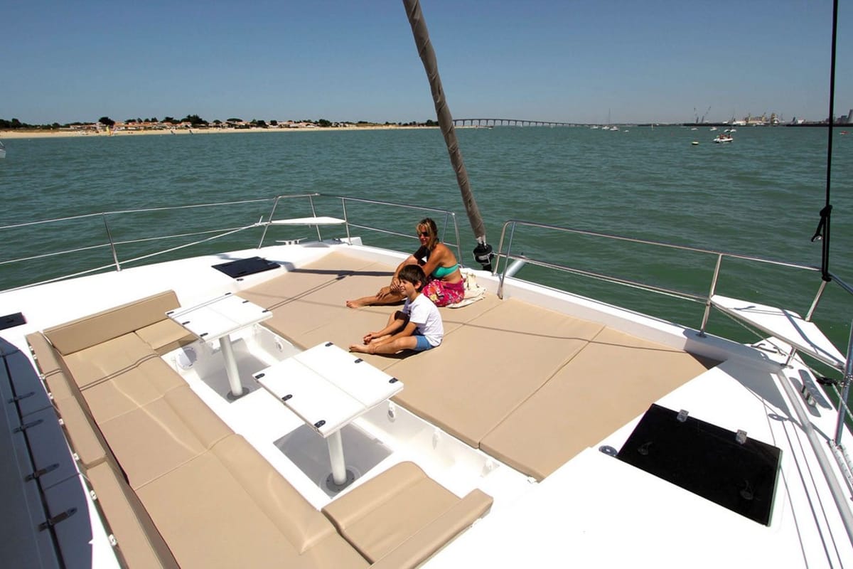 Hogwarts, a Bali 4.3 catamaran at Olbia, Italy