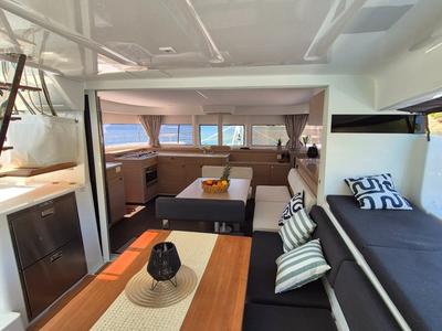 Salon of Stela, a Lagoon 43 catamaran at Seget Donji, Croatia