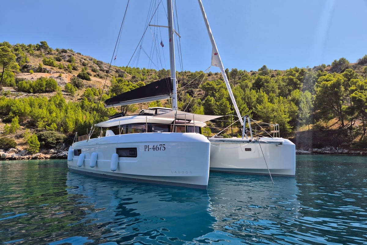 Stela, a Lagoon 43 catamaran at Seget Donji, Croatia