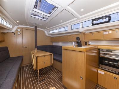 Galley of Lena, a Bavaria Cruiser 34 Style sailboat at Zadar, Croatia
