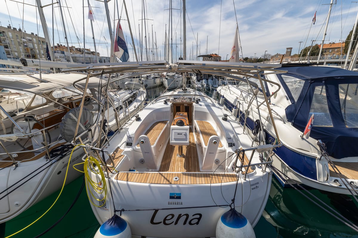 Lena, a Bavaria Cruiser 34 Style sailboat at Zadar, Croatia
