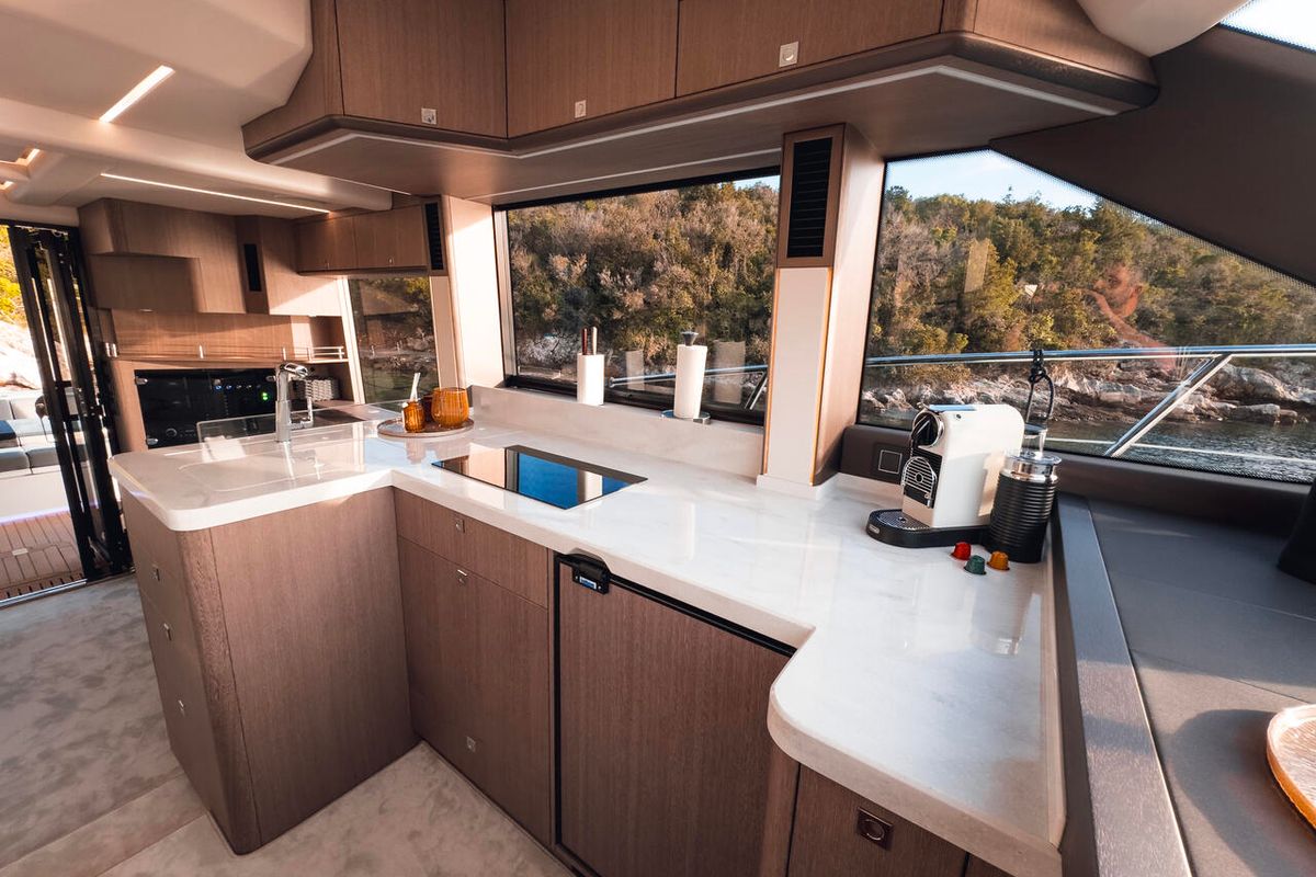 Cabin on FGStar Mini, a Galeon 440 Fly (Diesel) yacht at Seget Donji, Croatia