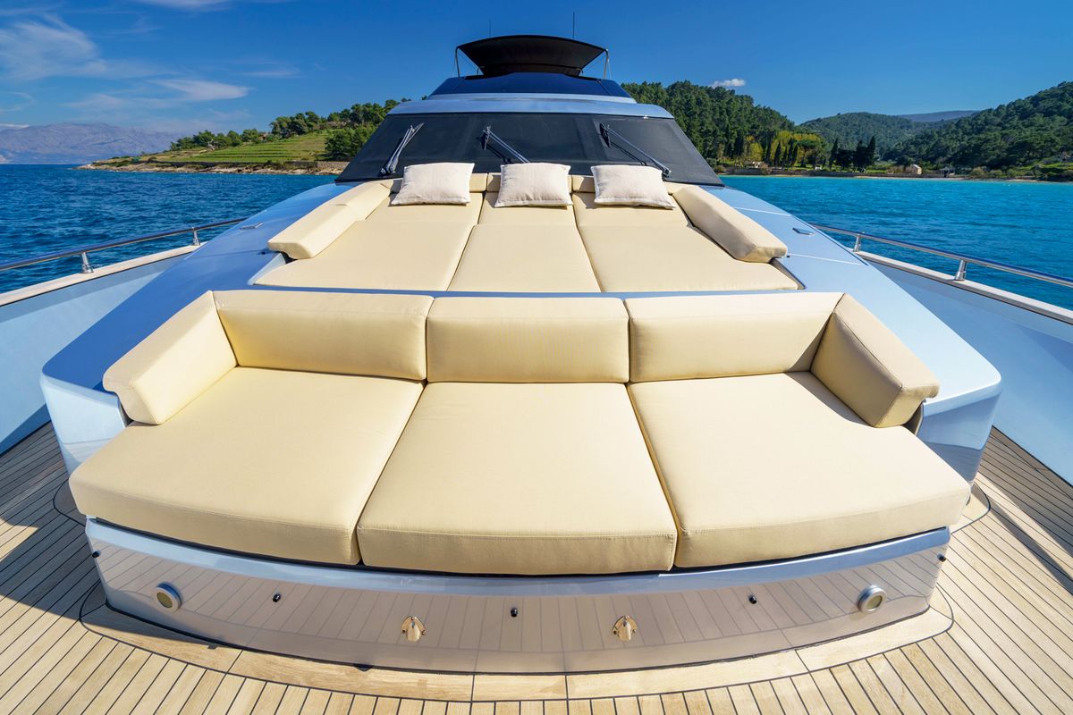 Deck of Phantom, a Gulet Motoryacht yacht at Split, Croatia