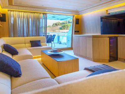 Salon of Phantom, a Gulet Motoryacht yacht at Split, Croatia