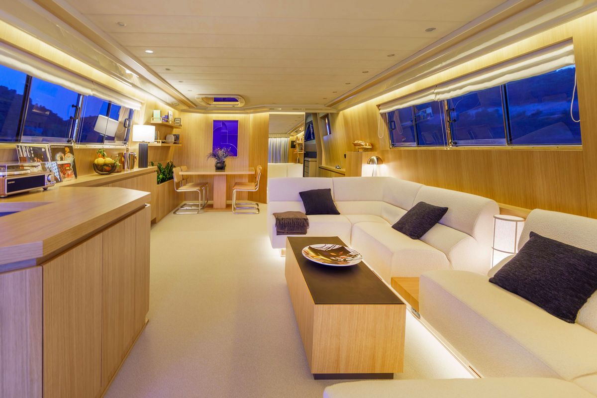 Salon of Phantom, a Gulet Motoryacht yacht at Split, Croatia
