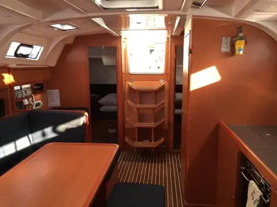 Salon of Dioni, a Bavaria Cruiser 41 sailboat at Preveza, Greece