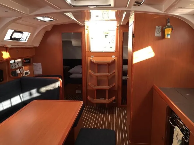 Salon of Dioni, a Bavaria Cruiser 41 sailboat at Preveza, Greece