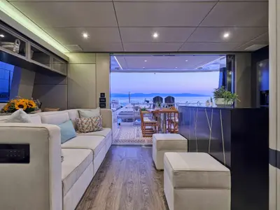 Adara, a Sunreef Yachts Sunreef 50 catamaran at Athens, Greece