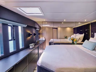 Adara, a Sunreef Yachts Sunreef 50 catamaran at Athens, Greece